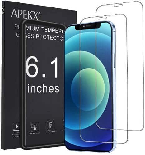 APEKX tempered glass screen protectors iphone 12 pro