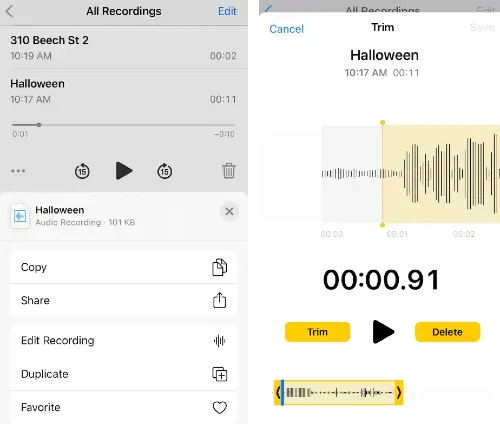 How to edit your audio recording with voice memos